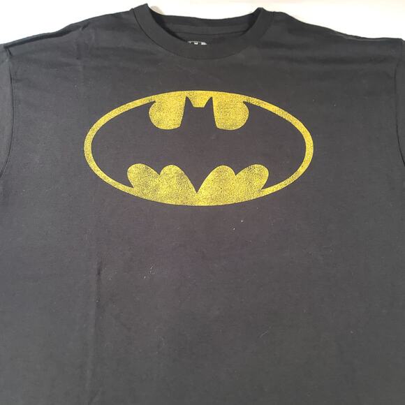 DC Batman Short Sleeve Graphic Crew Neck T Shirt Mens Size Extra Large XL Black - Picture 1 of 9